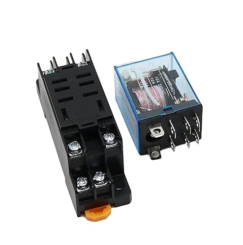 Miniatura 3 de EKINS 1set 12V 24V DC 110V 220V 380V AC Coil Power Relay LY2NJ DPDT 8 Pin HH62P JQX-13F with Socket Base (Color  AC, Size  110V)
