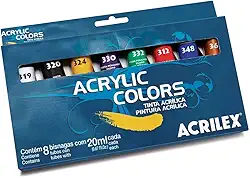 Acrylic Colors 20Ml 8 Cores