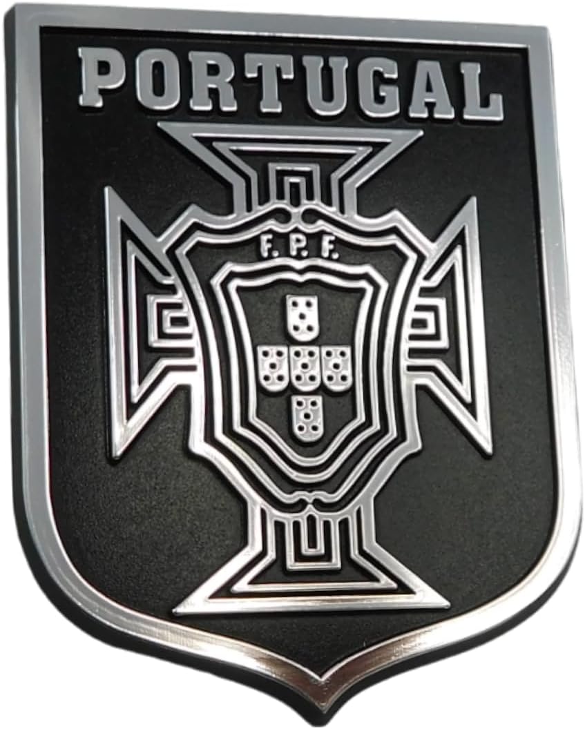 Portugal Crest Black Chrome Plastic car Emblem Decal Sticker Crest PortBC - Image 2