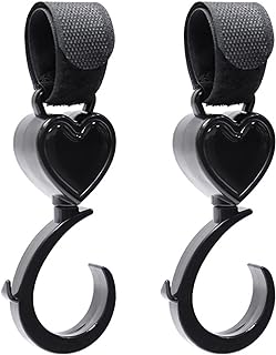 Ganchos de carrinho de bebê Acessórios para carrinho de bebê Ganchos de bicicleta Suporte de gancho giratório de 360 graus para bolsa de carrinho de compras Ganchos universais para carrinho de bebê Ganchos multifuncionais