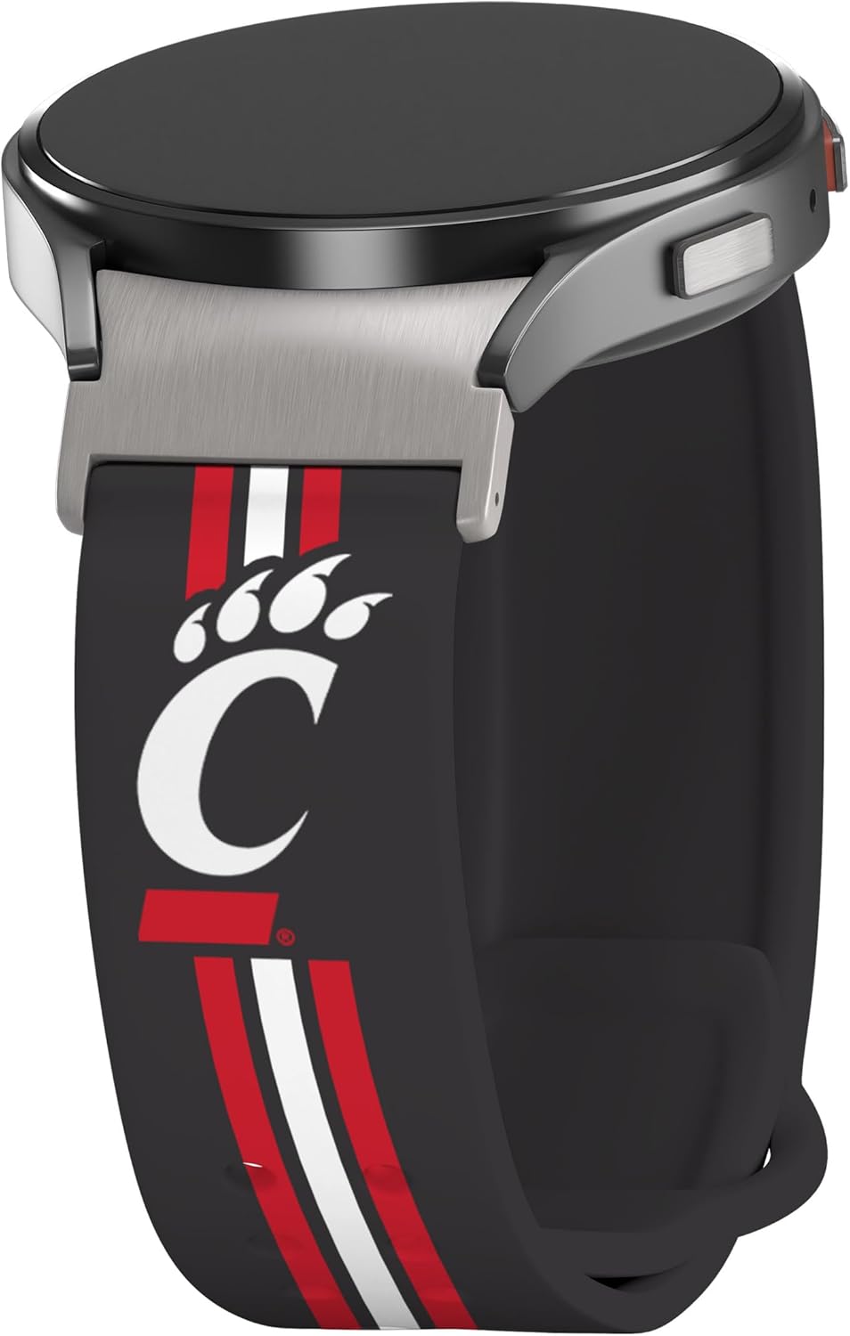 Affinity Bands Cincinnati Bearcats HD Fitted Watch Band Compatible with Samsung Galaxy Watch 4-7 (Short Stripes)