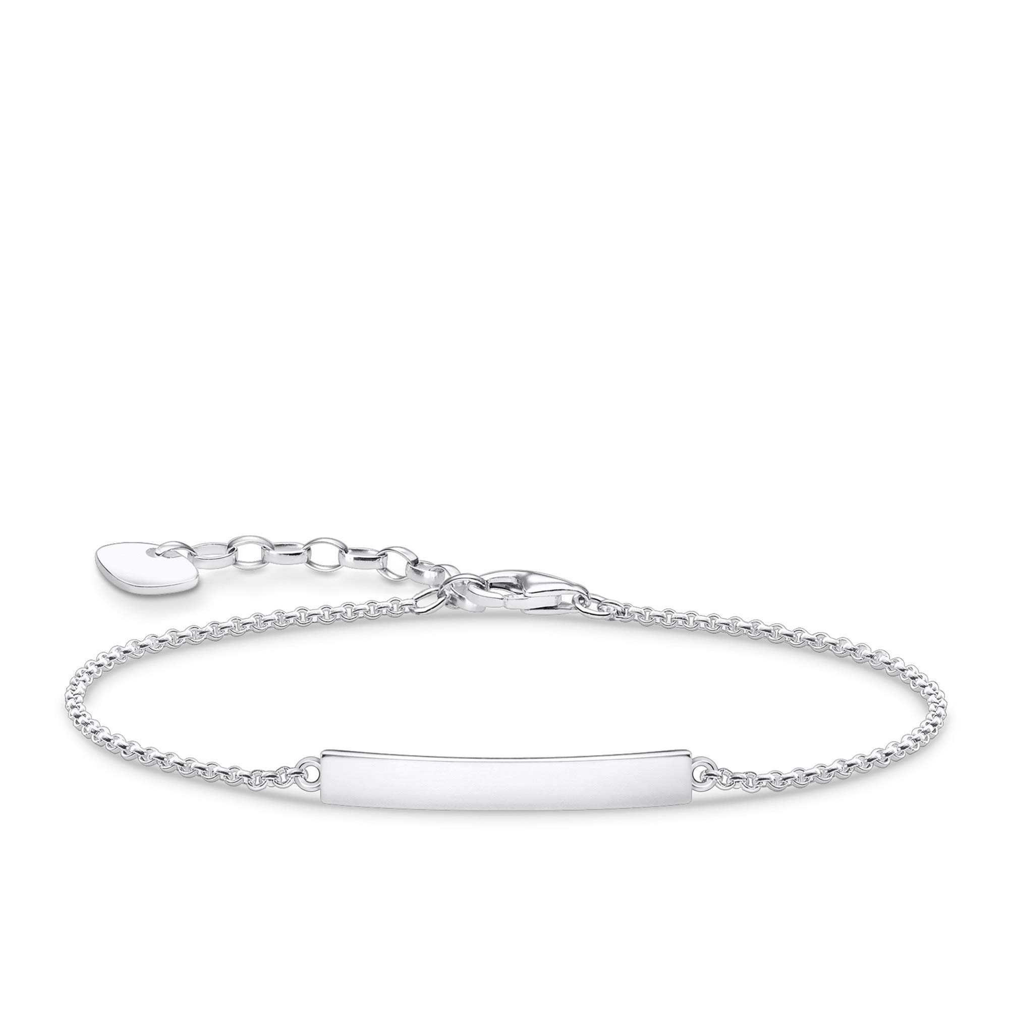 Thomas Sabo Sterling Silver Unisex Silver Thomas Sabo Sterling Engravable Bar Bracelet A1974-001-21-L19v