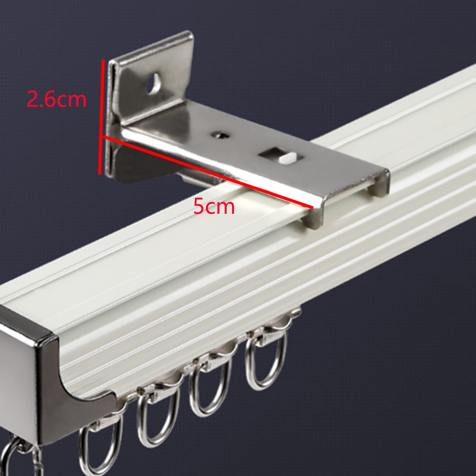 Kit Instalación Cortinas Conector Para Riel Cortina GARDINIA Luna | Aluminio,  5 Cm | Para Unir 2 Rieles, Incluye Llave Allen Conector Aluminio, image size:1601x1601