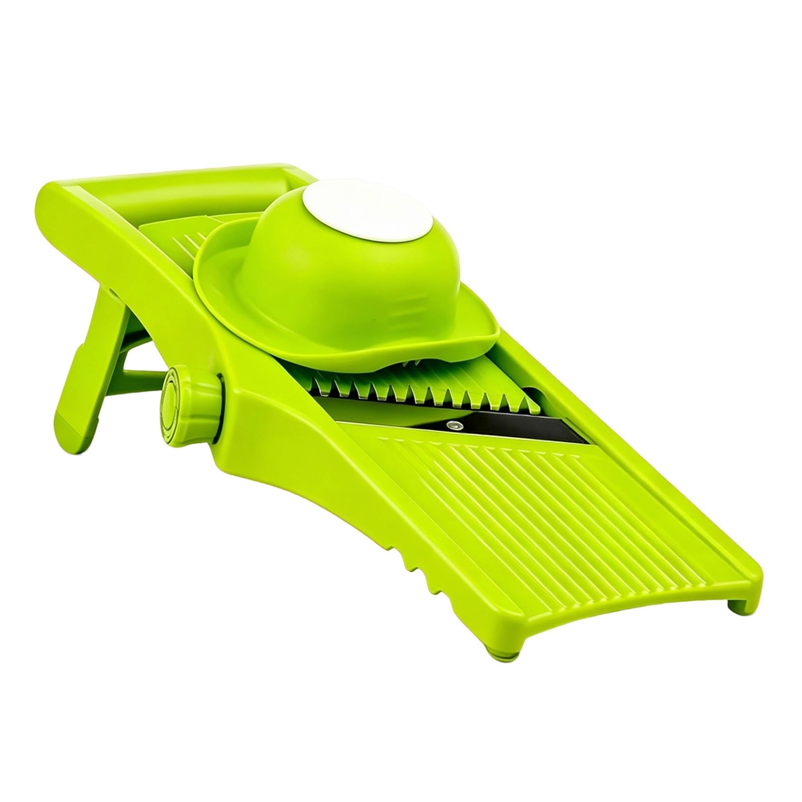 Mandolina de Cocina Ajustable, Cortador Patatas y Verduras Manual, con Protector de Seguridad y Guantes, 9 Ajustes Grosor, Juliana, Rebanada, Dados Corte Ondulado