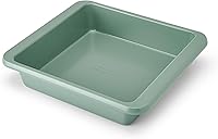 Vista 9 de KitchenAid Molde antiadherente para pastel cuadrado de acero aluminizado diseñado en Suiza, apto para lavavajillas, plateado, 22.8 cm (9 pulgadas)