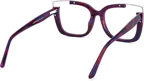 Vista 12 de VOOGLAM Gafas cuadradas de gran tamaño sin receta para mujer, luz azul y bloqueo UV400, marcos elegantes de acetato para computadora/teléfonos/TV