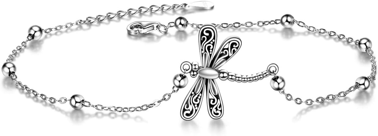 ONEFINITY Anklet for Women 925 Sterling Silver Dragonfly/Sunflower/Sloth/Otter/Butterfly Ankle Bracelets Jewelry for Women Gifts