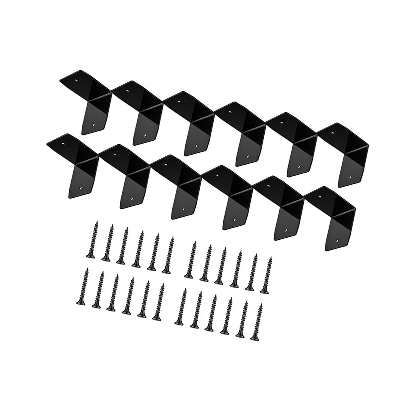 Msioytog Set 2 12 Heavy Duty Black Rafter Clips For Pergola Construction Galvanized Metal Brackets Includes Mounting Hardware Black Gazebo Rafter Clips