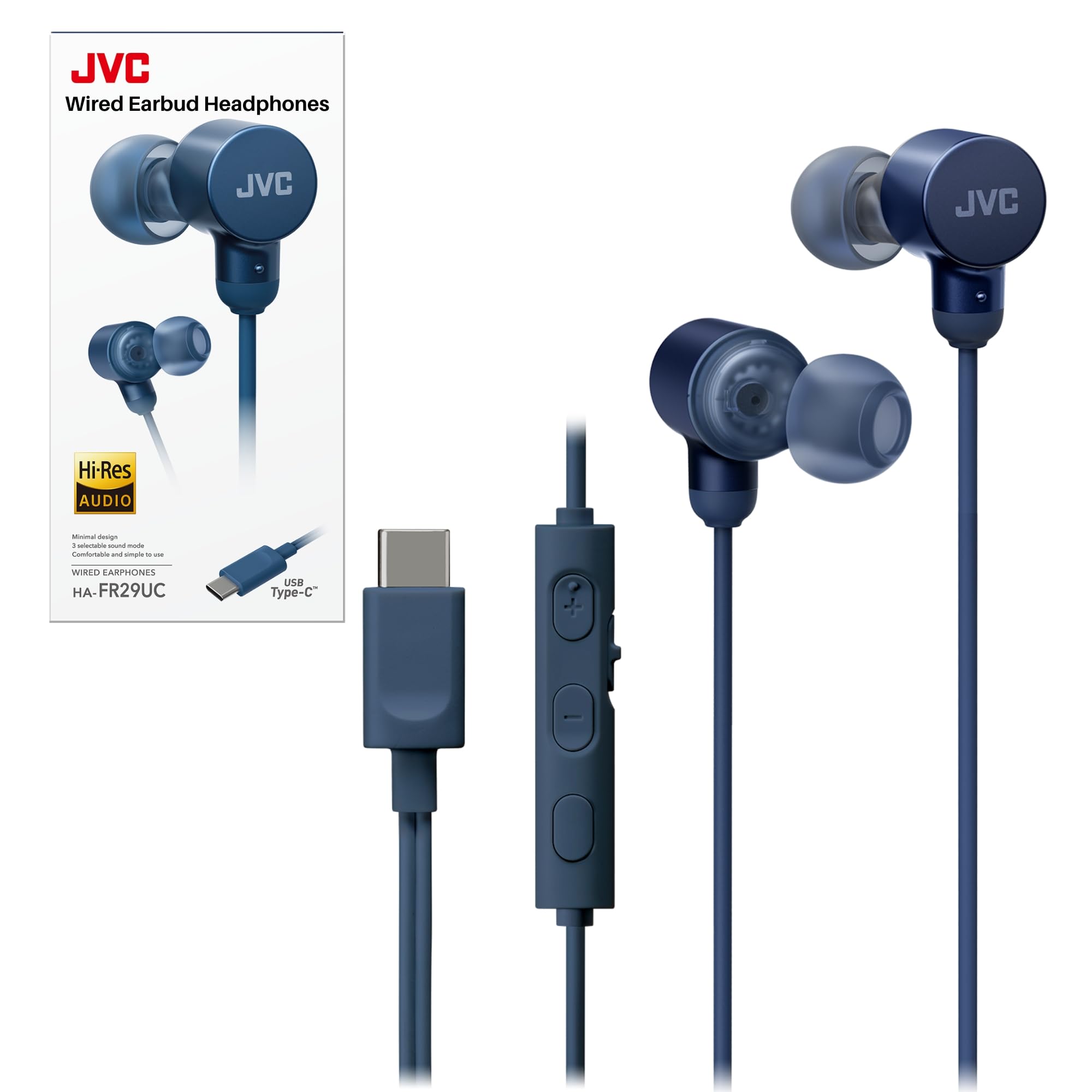 Amazon.com: JVC Wired USB-C Earbuds - Noise Isolation - DAC - Hi
