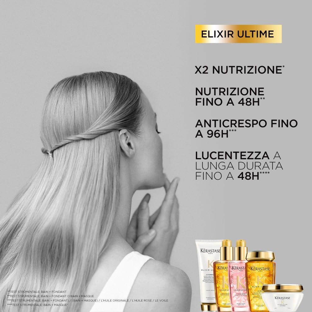Kérastase, Elixir Ultime, Shampoo Nutriente & Idratante, Per Capelli Secchi & Spenti, 250 ml