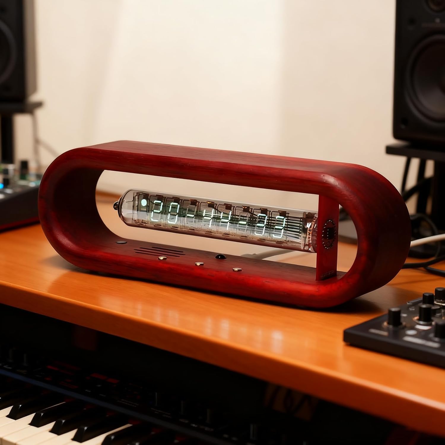 Reloj digital LED con alarma inteligente y sensor de voz para mesita de noche