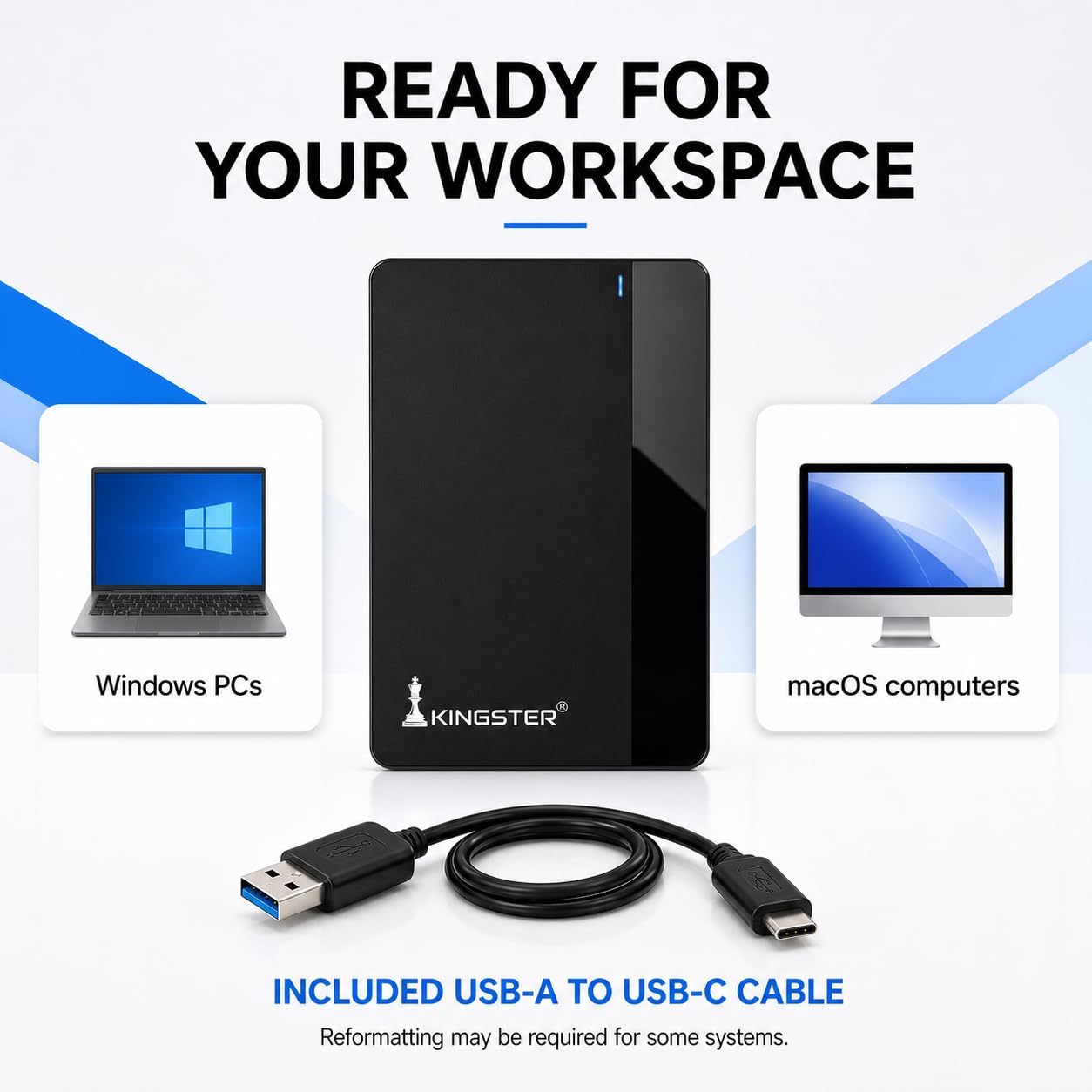 KINGSTER 1TB Portable External Hard Drive, Up to 145 MB/s, USB 3.0 2.5-Inch HDD, Ultra-Slim Plug & Play Backup Drive for Windows PC, Laptop and Mac, 1-Year Warranty, Black — Amazon image 9