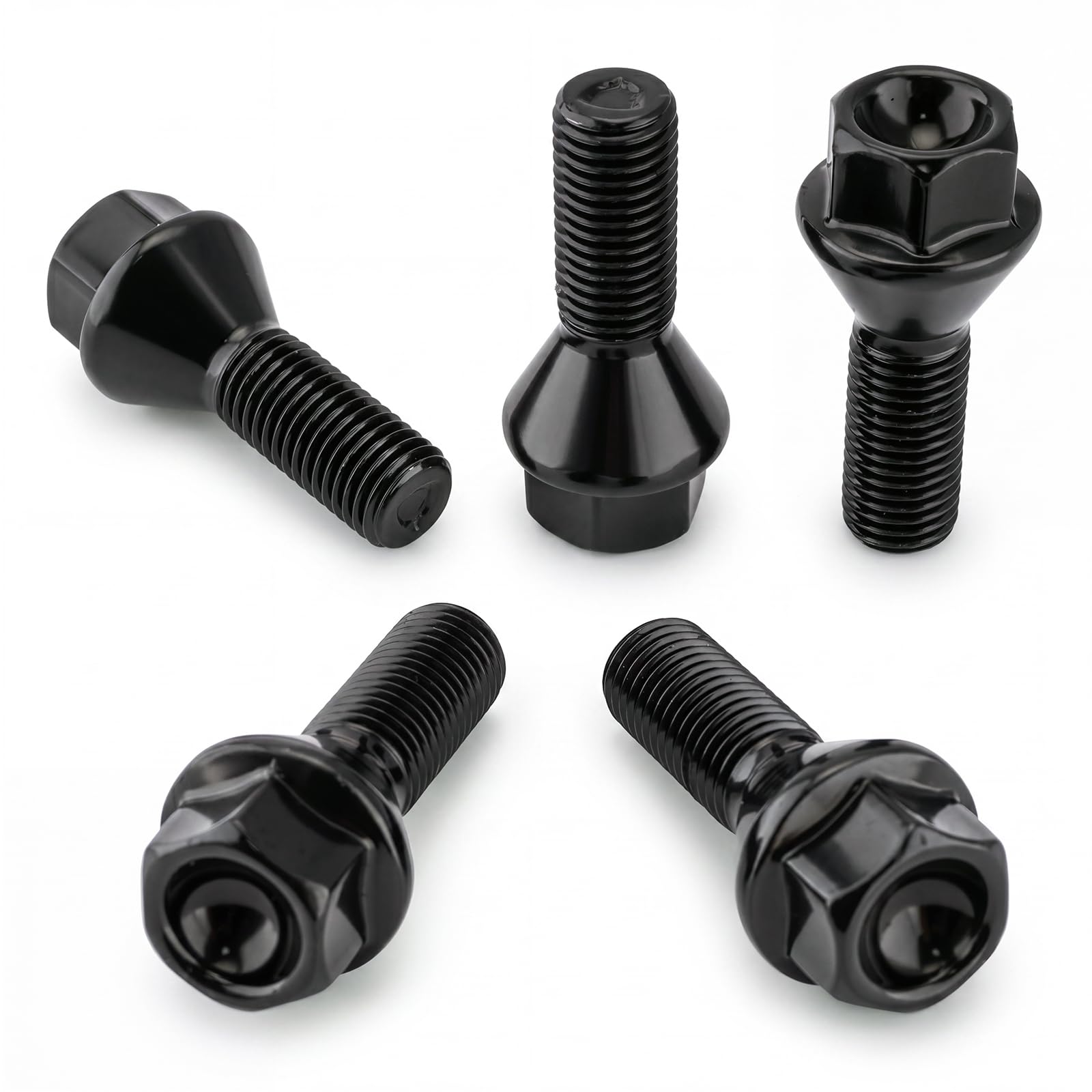 20x Radschrauben und Muttern kompatibel mit M12x1,5:1er E81 E87 3er E21 E30 E36 E46 E90 5er E12 E28 E34 E60 E61 6er E24 E64 1975-2017 610-574 36136781150