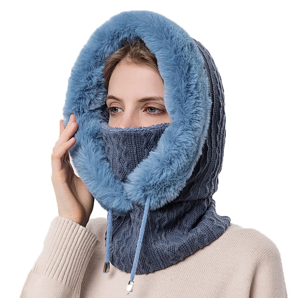 YAMEE Pasamontañas Invierno para Mujer,Balaclava Máscara Moto de Punto,Gorro Cálido De Invierno para Clima Frío Esquí al Aire Libre Montaña Senderismo