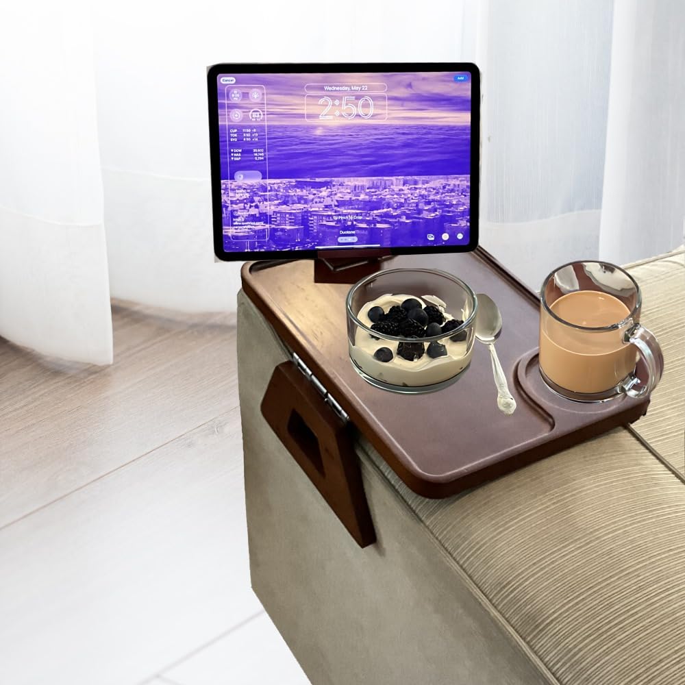 Bamboo Sofa Arm Tray | Fits Armrest from 5