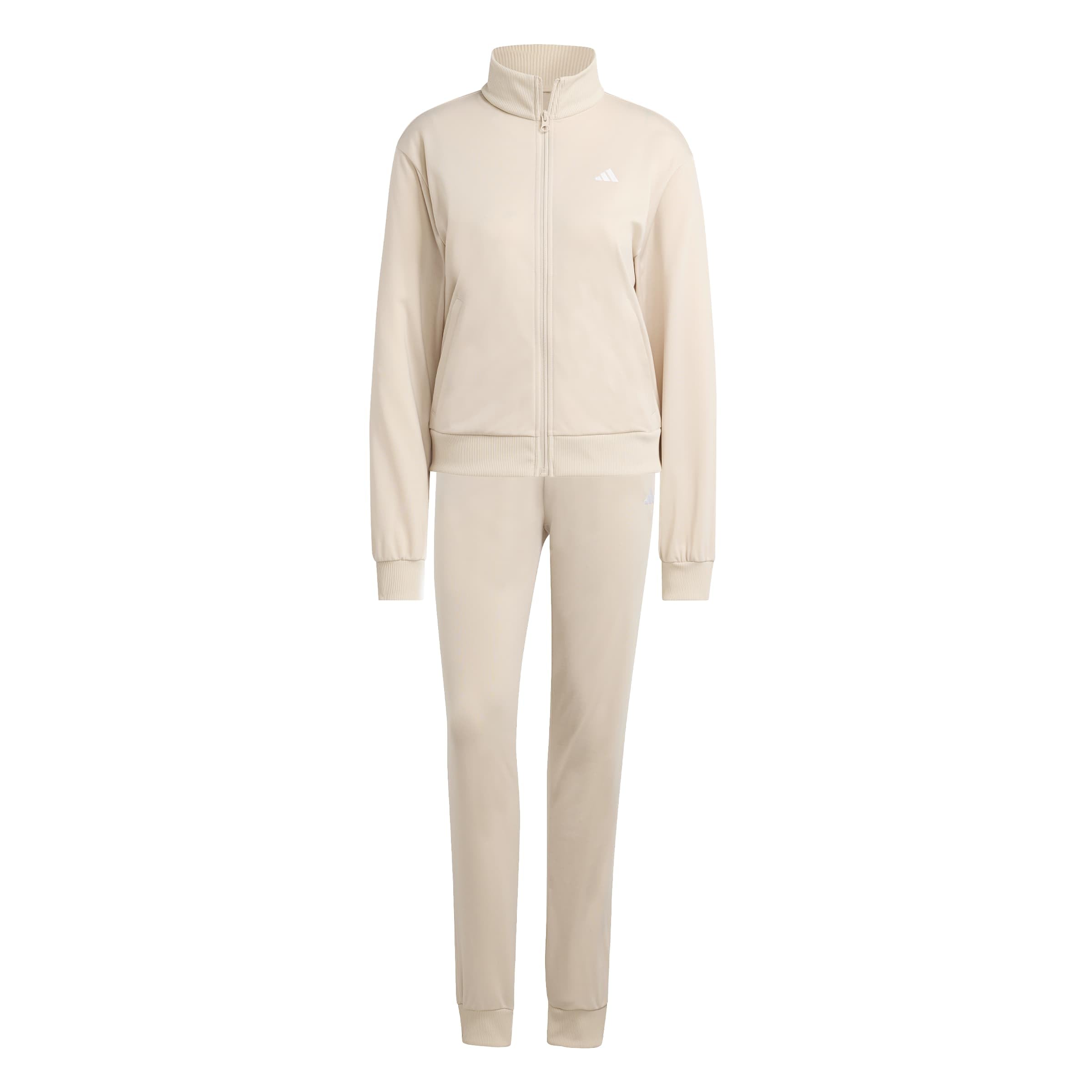 Adidas Women's Beige Tracksuit Essentials Feel Cozy