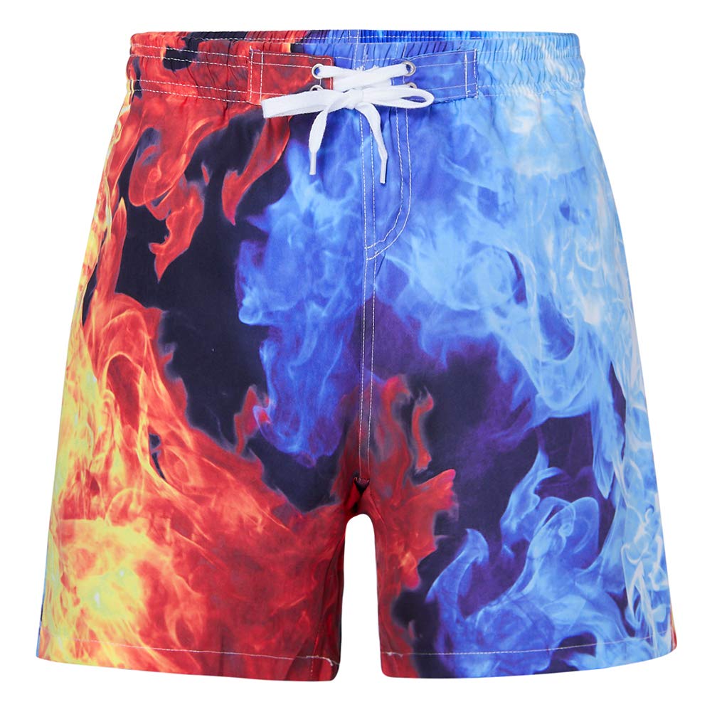 UNICOMIDEA Boys Beach Shorts Quick Dry Beach Swim Trunks Kids Swimsuit Beach Shorts with Mesh Lining for 5-14 Years