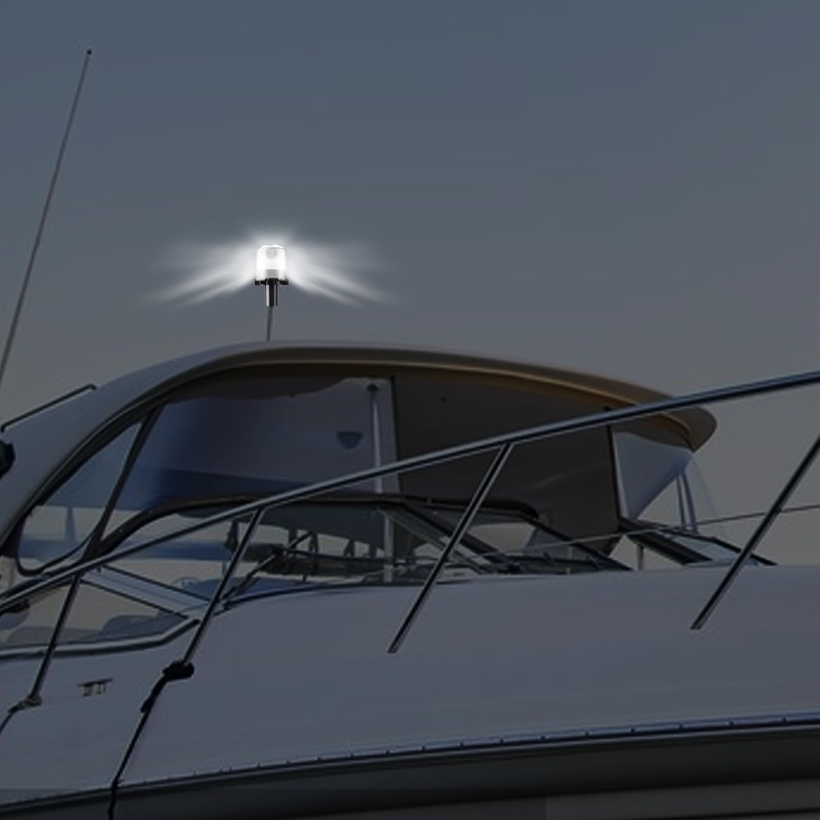Schiffsnavigation Leuchte, IP65 wasserdichte LED-Navigationsleuchte mit 3 umschaltbaren Farben (Dauerlicht und Blinklicht) für Boote und Yachten