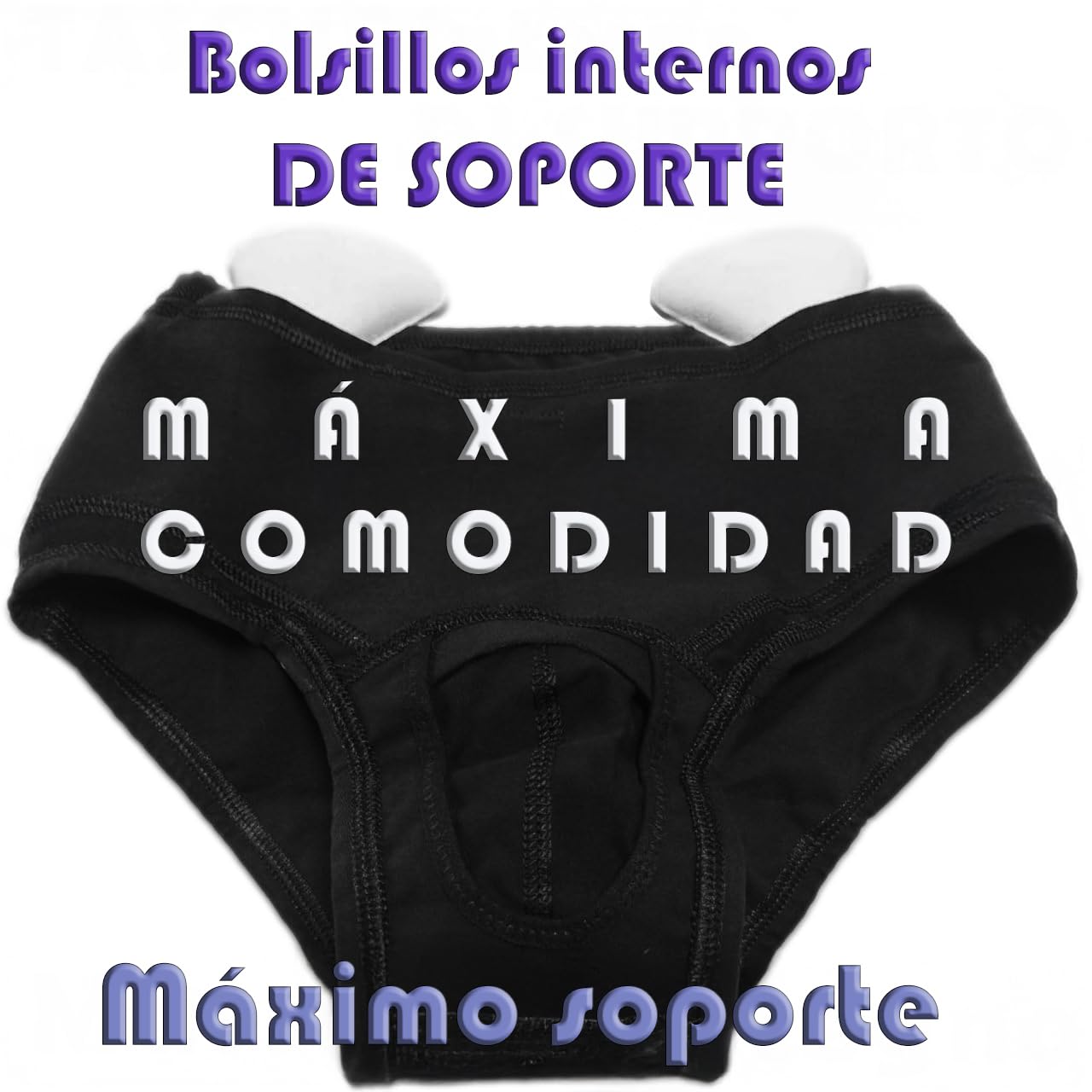 BODYPERFECT Braguitas hernia inguinal hombre Slip Cinturón para soporte Made in Italy (X-Large, Negro)
