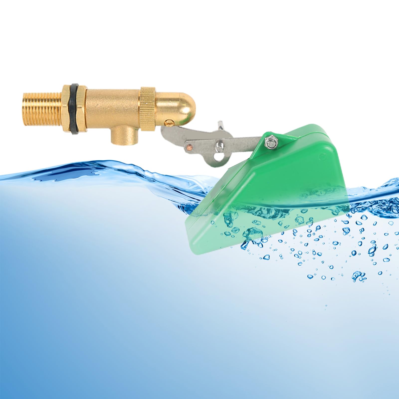Robinet à Flotteur 1/2" – Lot De 2, Flotteurs En Laiton Avec Flotteur Plastique Et Bras Réglable Vanne Universelle Pour Réservoirs D’eau Et Abreuvoirs Remplissage Automatique Fiable