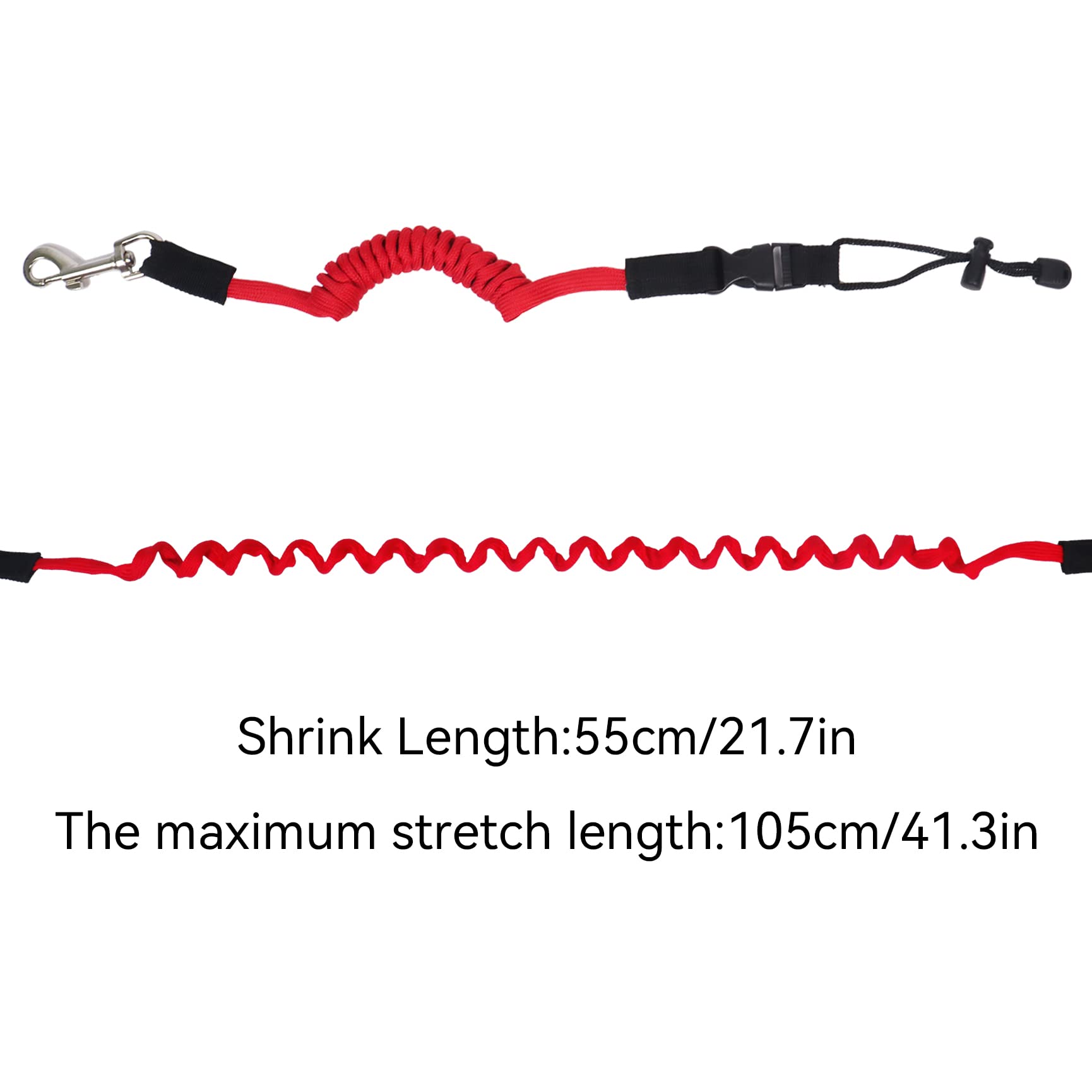 2 correas elásticas para remo de kayak, canoa, remo para kayak, cuerda de seguridad, cuerda de remo para kayak, cuerda con mosquetón, accesorios para kayak, canoa, canoa, surf