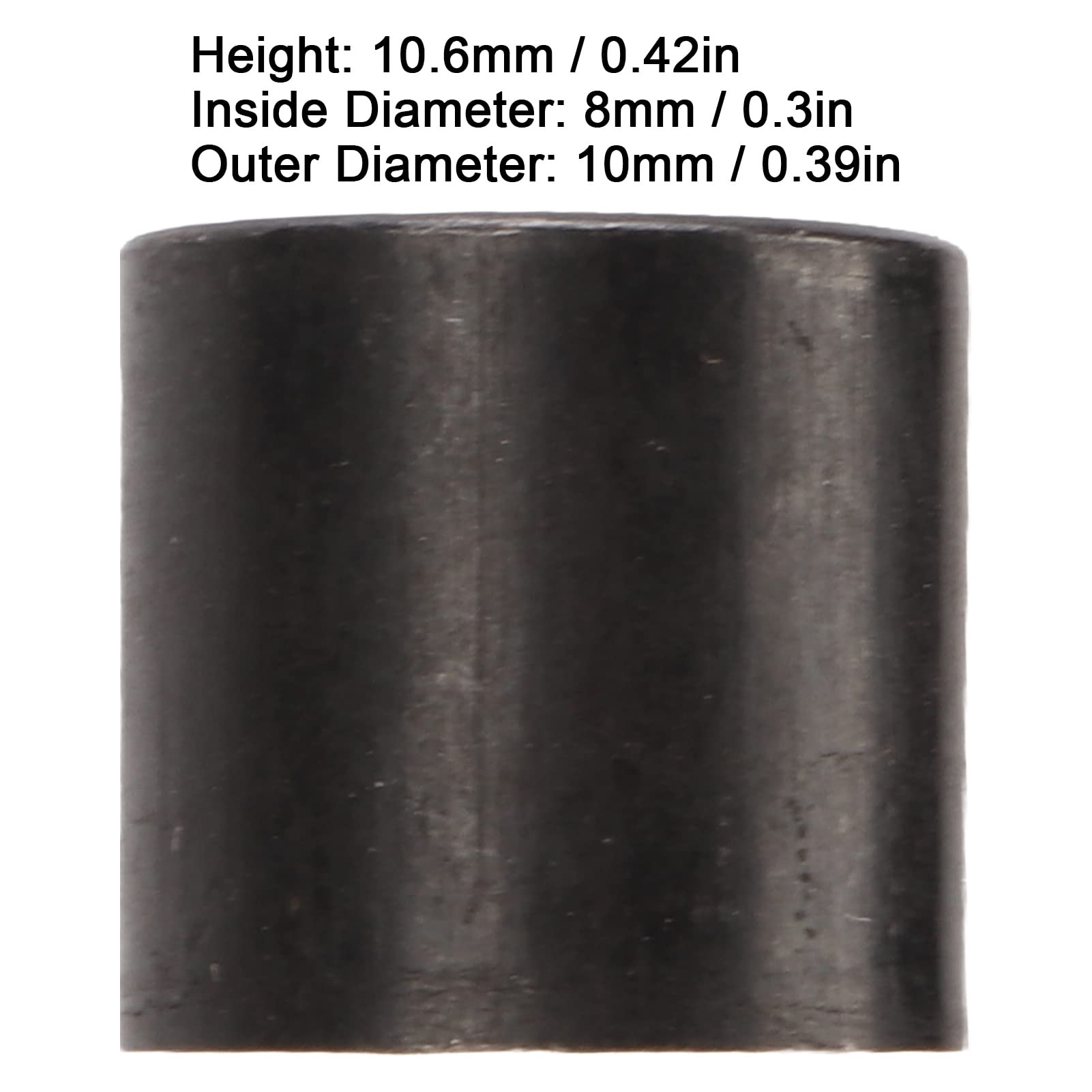 equlup Skateboard Bearing Spacers, 40pcs Bearing Spacers Skateboard Repair Rebuilding Hardware Accessory Wheel Bearing Connction Tool for Longboards Skateboards (Black)