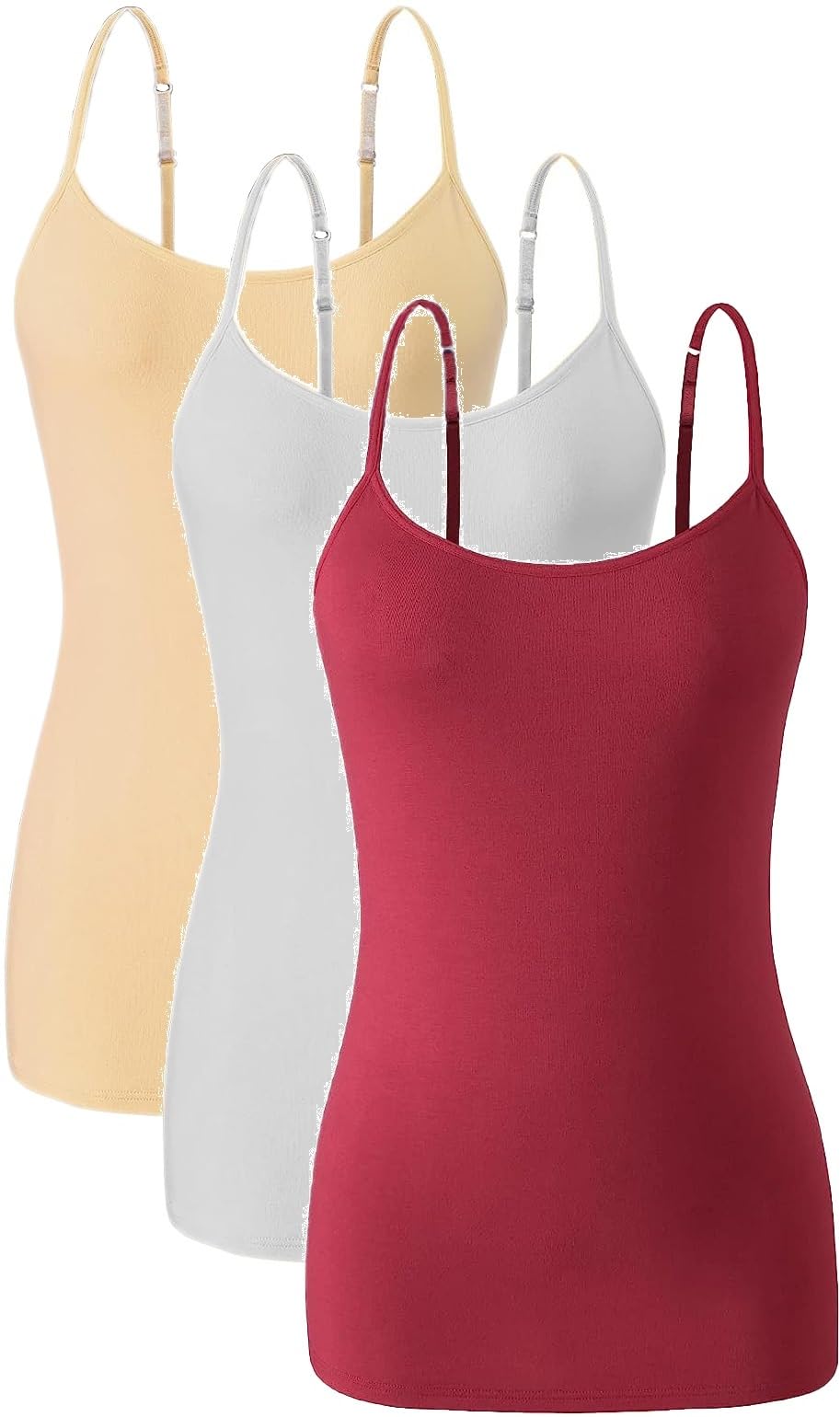 Women Camisole Skin White Maroon XXL-picture-11