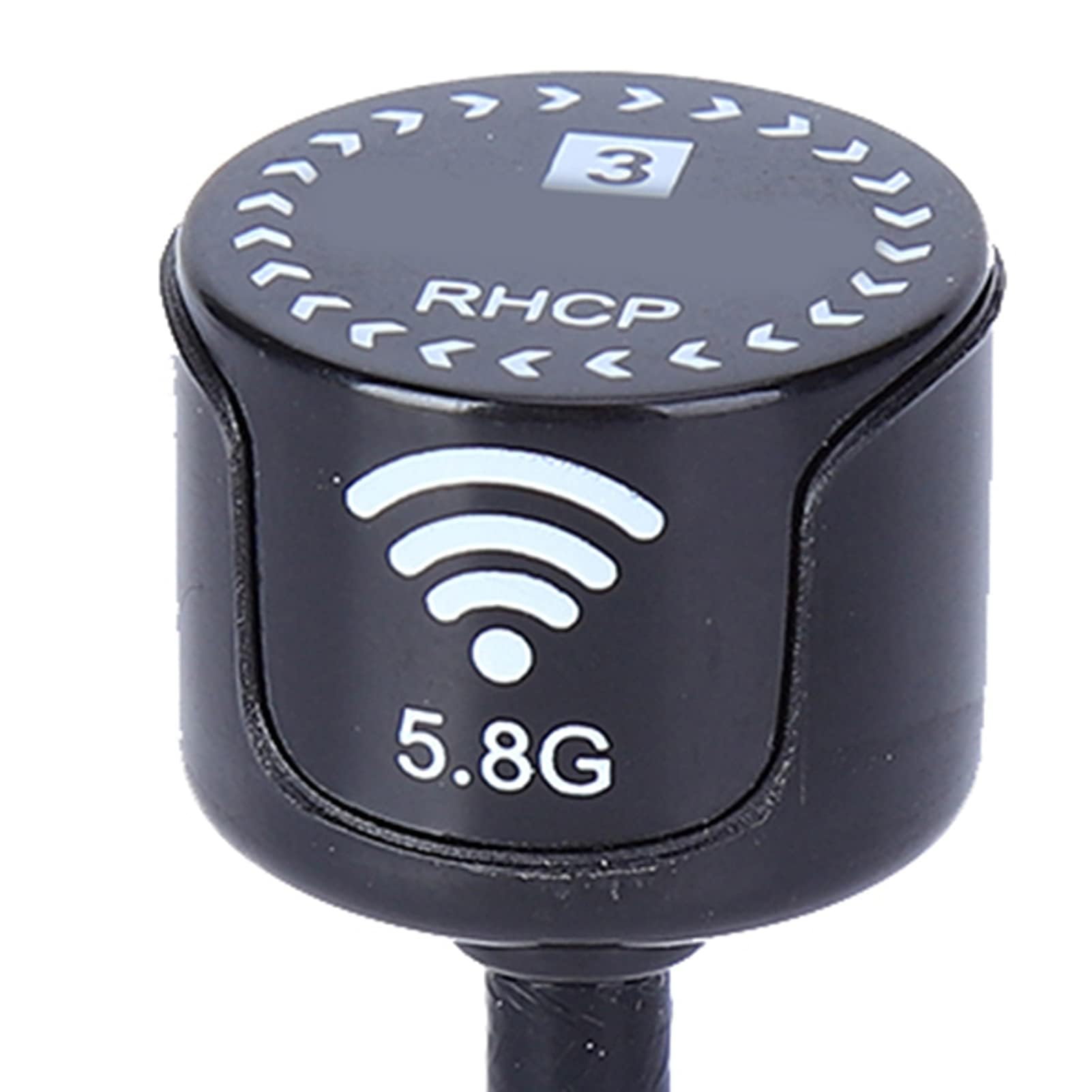VGEBY Antenne 5.8Ghz, 3dBi ABS 5325-5945MHz antenne directionnelle à Gain élevé RC Drone pièces de Rechange Accessoire adapté pour FPV Racing Drone(SMA Inner Needle-Noir)