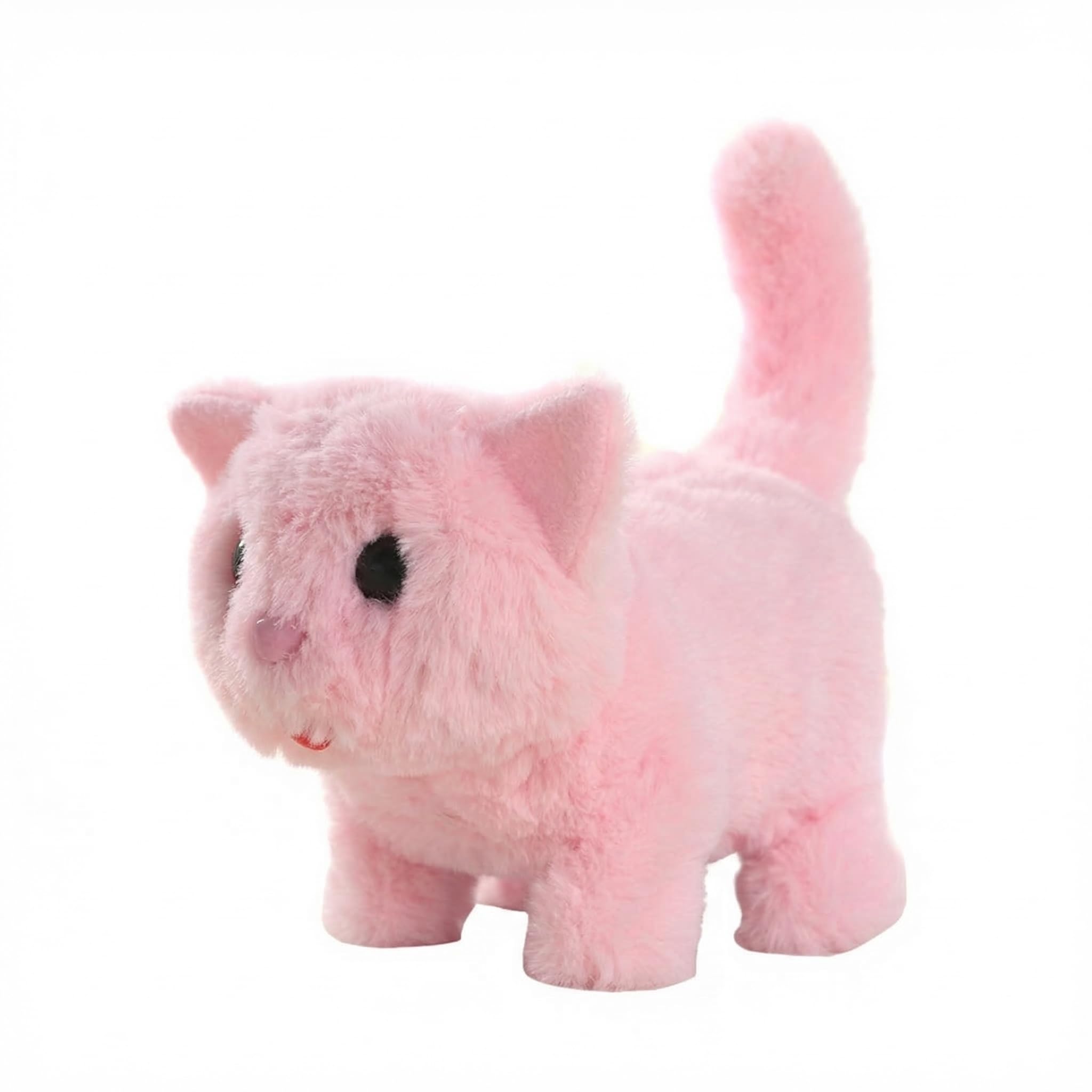 Comforso Realistic Cat Toy,Interactive Stuffed Animal That Meows,Walks & Wags Its Tail,Bringing Endless Joy Like a Real Pet,Great Gift for Cat Lovers