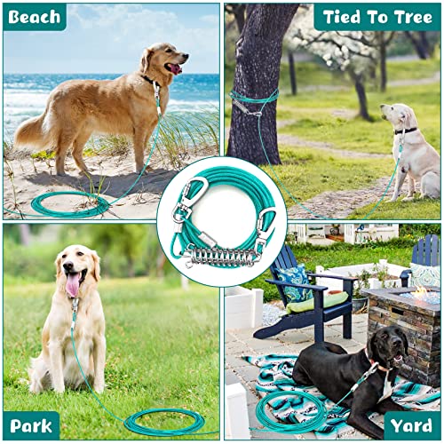 Snagle Paw Tie Out Cable for Dogs, 50FT Dog Leads for Yard Chew Proof, Heavy Duty Leash for Large Dogs Up to 125lbs, Sturdy Dog Runner for Yard or Camping by Snagle Paw - Used condition - Image 7