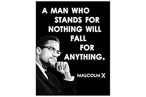 Malcolm X Poster: Motivational Wall Art Decor for Black History Month