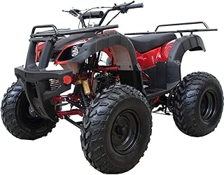 X-PRO ATV 200B Quad 4 Wheelers Utility ATV Full Size ATV Quad Adult ATVs Big Youth ATVs for Sale with Big Shining LED Headlight Fully Assembled and Tested (Burgundy)