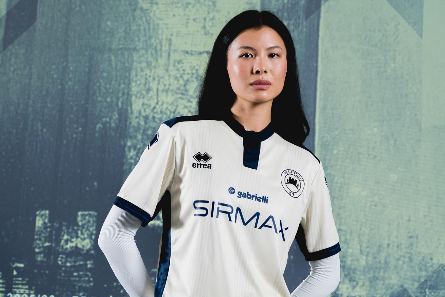 Nuova Maglia Calcio Uomo Away 2025/26, Seconda Maglia Calcio Personalizzabile, Ufficiale Errea Uomo per Cittadella Calcio, Color Avorio, per Allenamento Calcio, t-Shirt Uomo