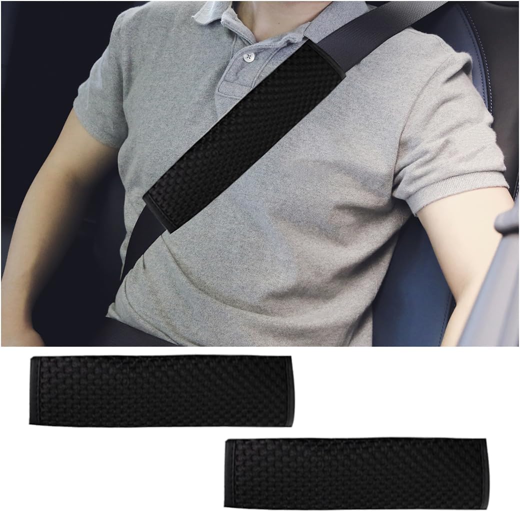 Amazon.com: Osilly 2Pcs Car Seat Belt Covers, Mesh Universal Seatbelt ...