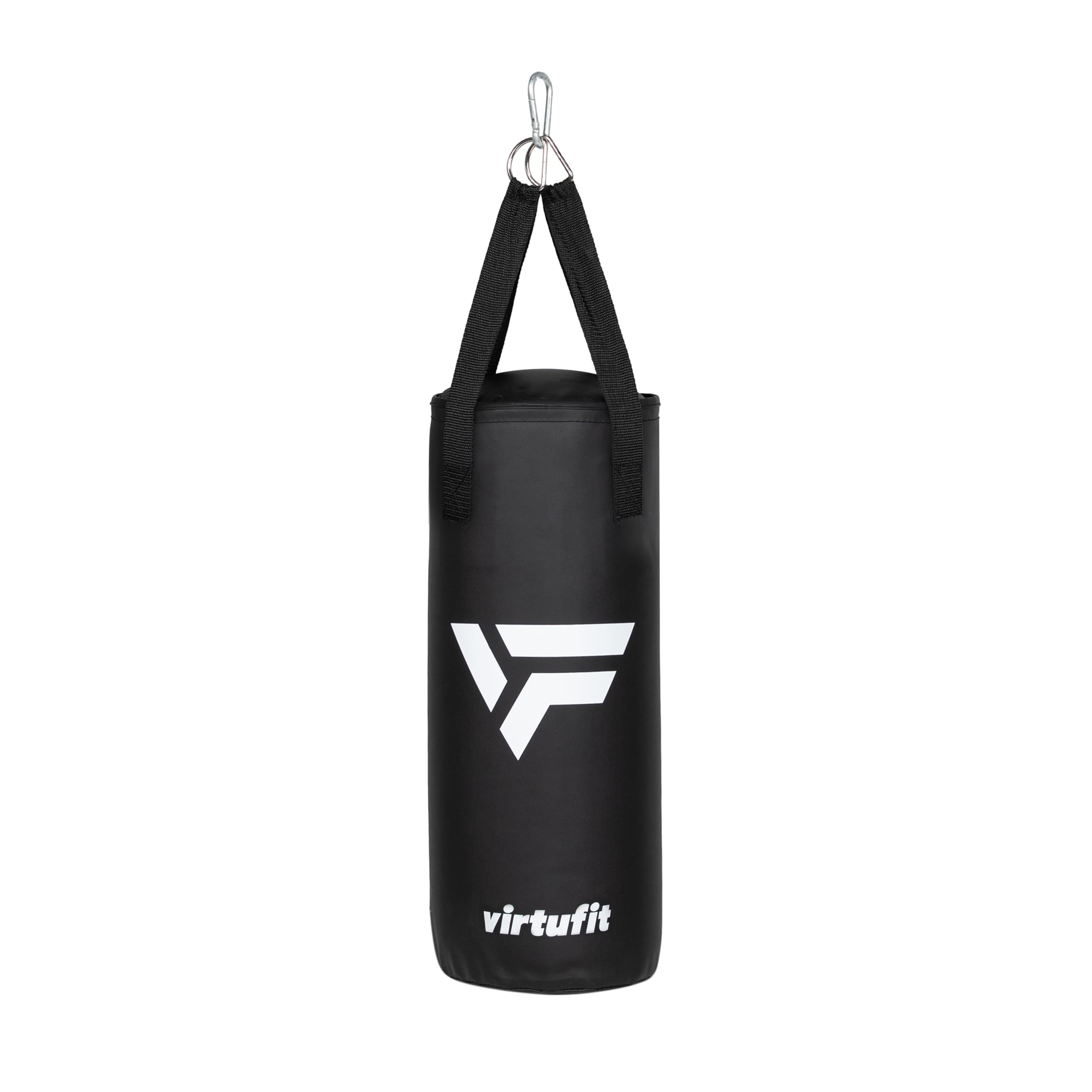 VirtuFit Ensemble de kickboxing Junior - Sac de frappe et gants de boxe - Kit de boxe pour enfants - Kickboxing et boxe - 8 kg - Noir
