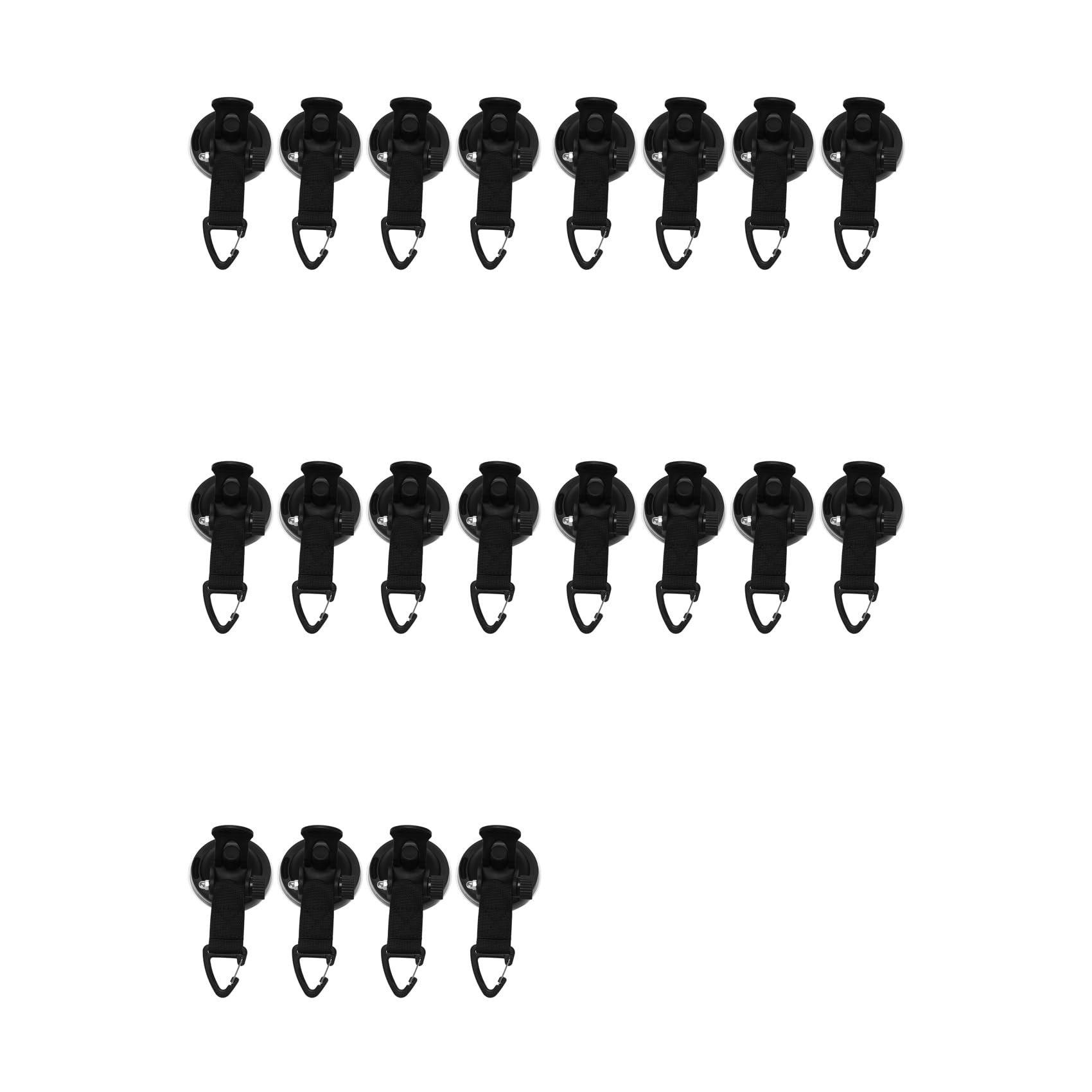 Jnchdghwa Black 20Pcs Suction Cup Anchor Securing Hook Tie Down, Pool Tarps Tents Securing Hook Universal