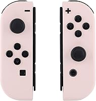 Vista 4 de eXtremeRate Cherry Blossoms - Carcasa Joycon con agarre suave al tacto y botones de juego completo para Nintendo Switch, placa frontal de repuesto