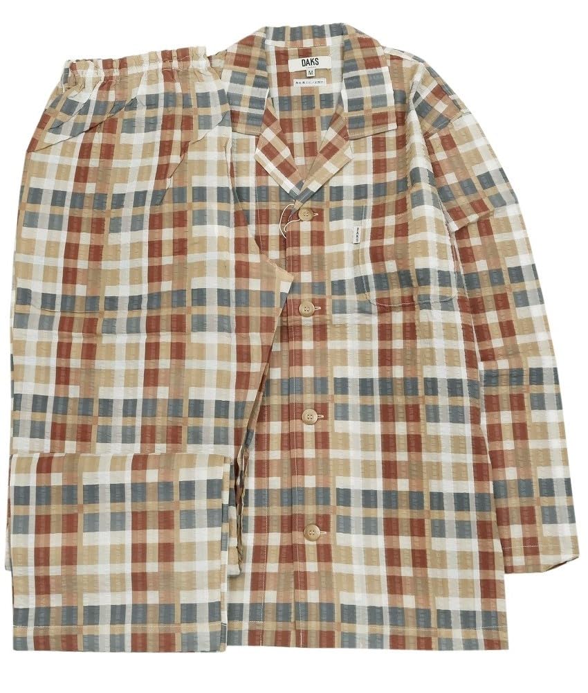Amazon | [ダックス] パジャマ メンズ 春夏 日本製 リップル加工 130