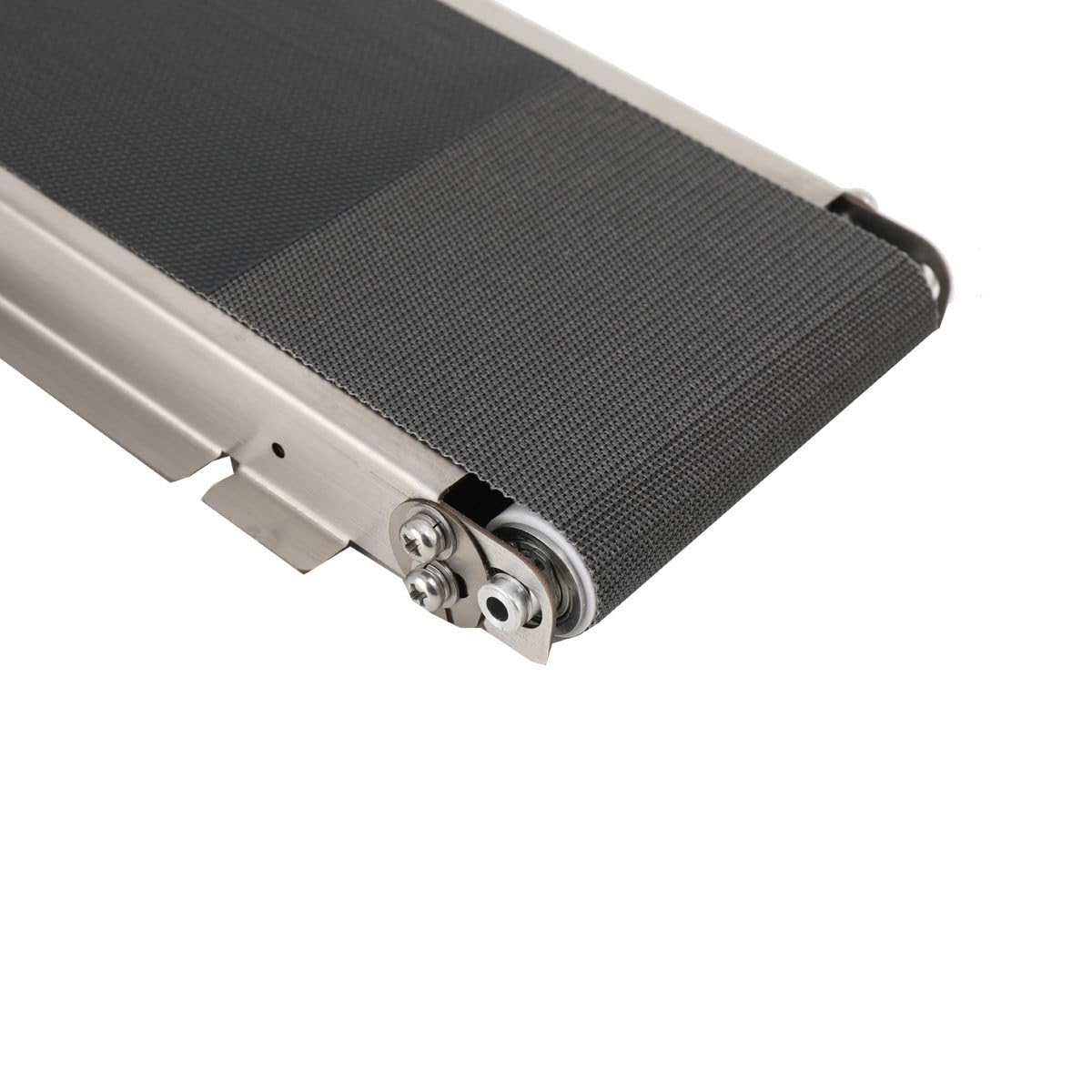 SOFEDY Metal Desktop Conveyor Belt Small Assembly Line Electric Conveyor Track Cargo Lane Automatic Conveyor Belt 460MMx85MM Load 3.5-5KG (with Power, 35RPM)