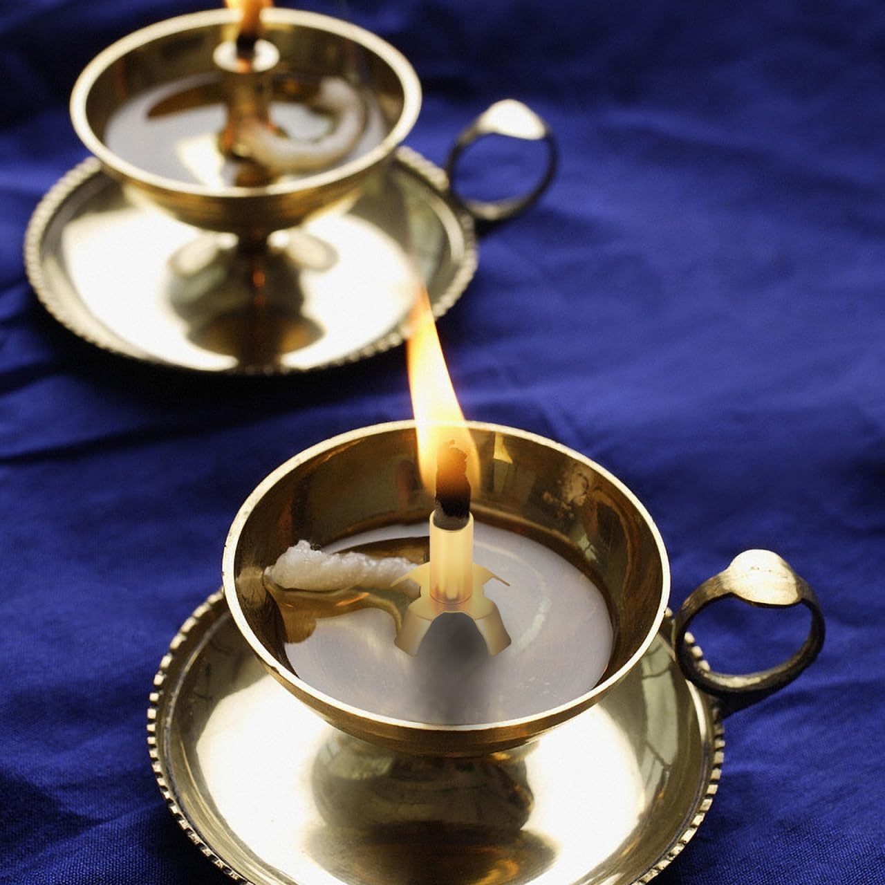 Buddhist Oil Light Rack Chic Wick Stand Metal Wick Holder for Oil Lamps