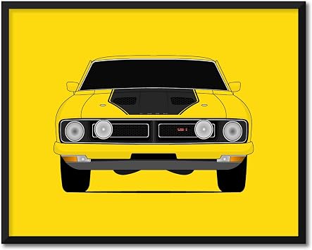 Custom Car Posters CUSTOMIZABLE COLOR Handmade Poster compatible with Ford Falcon XB GT 1973-1976 Print Wall Art Decor - 8x10 Satin Print Unframed