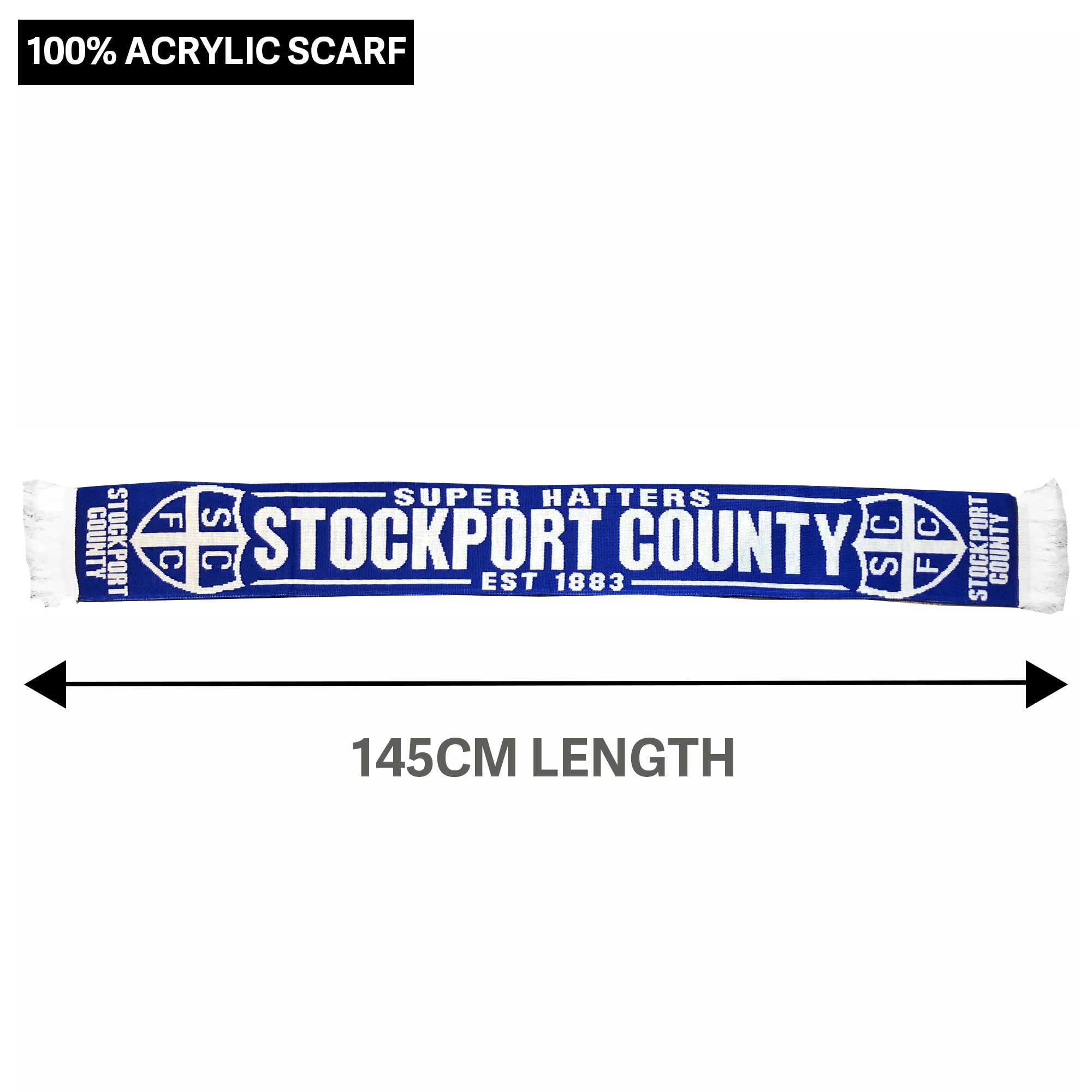 Stockport County Football Fans Souvenir Promotion Scarf - The Hatters 2024 Champions Scarf (British - Unisex, 100% Acrylic) - Image 3