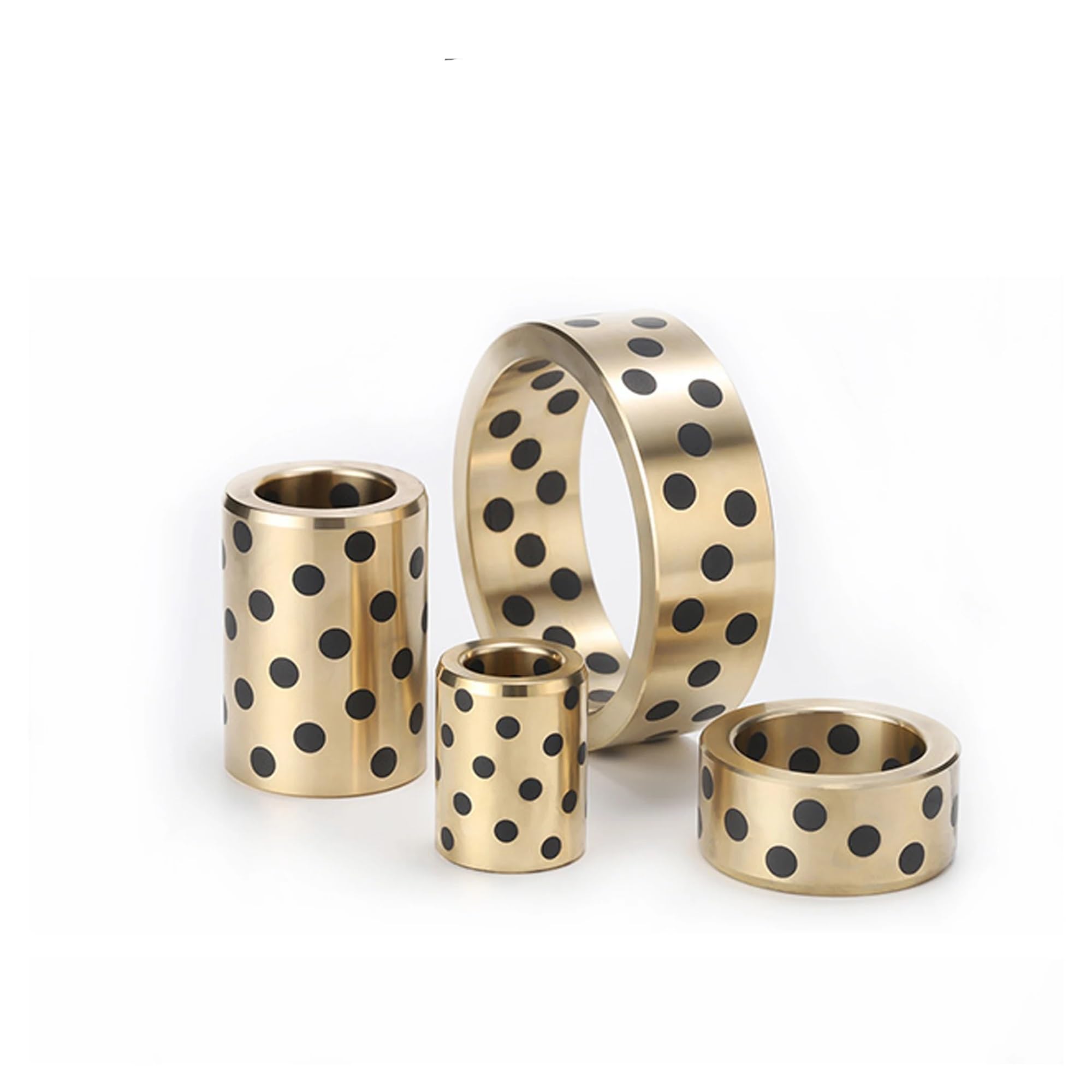 Douilles en cuivre graphité ID 10MM OD 14 H 7 8 10 12 15 16 20 25 40 50 Ensemble de roulements à billes en graphite linéaire et cuivre, bague autolubrifiante à l'huile(5PCS,10X14X50)