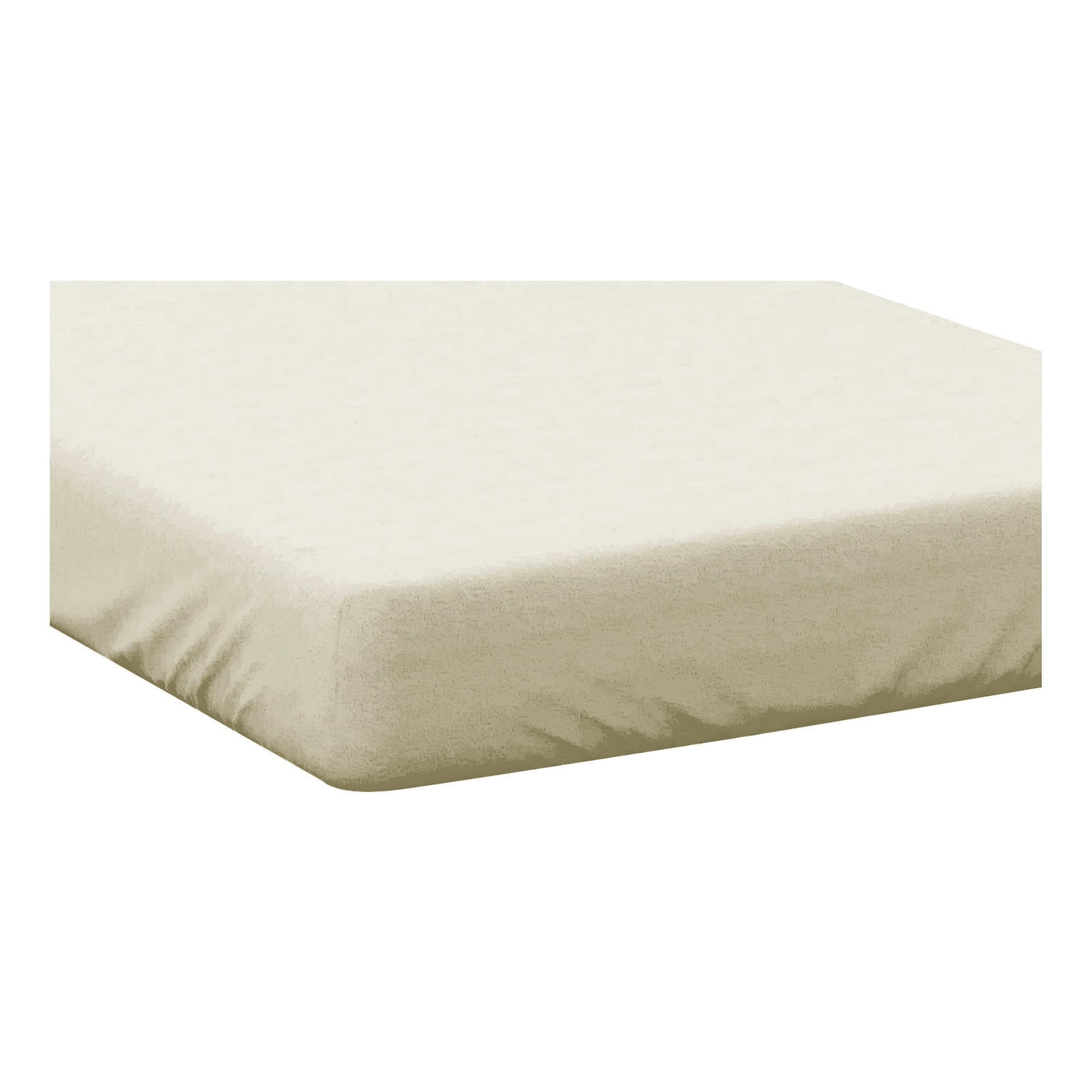 Belledorm Cream Easycare Percale Fitted Sheet (Double) (Cream)