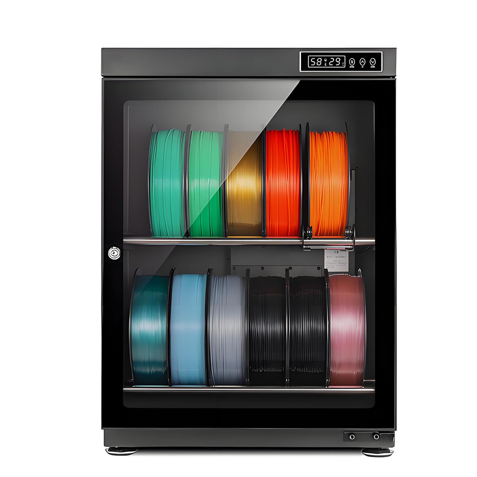 Caja Seca Filamentos,Contenedor Almacenamiento Barrera Humedad 70/115L,Armario Secado Filamentos 2 Niveles,Solución Antihumedad para Nailon Pla Petg Hogar Y Estudio TwoFloors