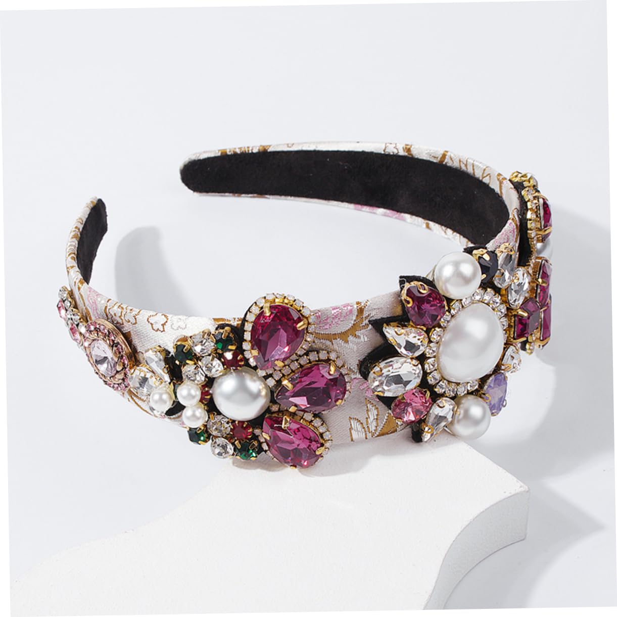 FRCOLOR 2stücke Stylischer Haarreif Für Mit Perlen Und Bunten Luxuriöses Haaraccessoire Für Partys Hochzeiten Und Besondere Anlässe