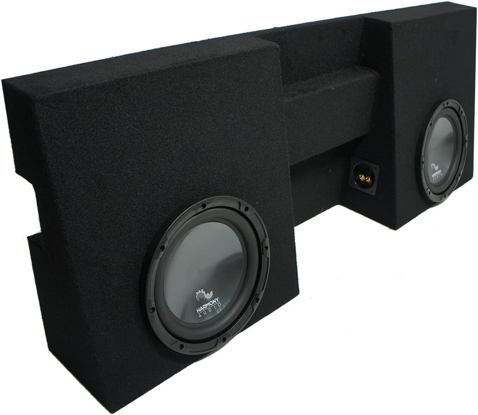 Harmony Audio Compatible with 2005-15 Toyota Tacoma Double Cab Truck HA-R104 Dual 10" Loaded Sub Box Enclosure