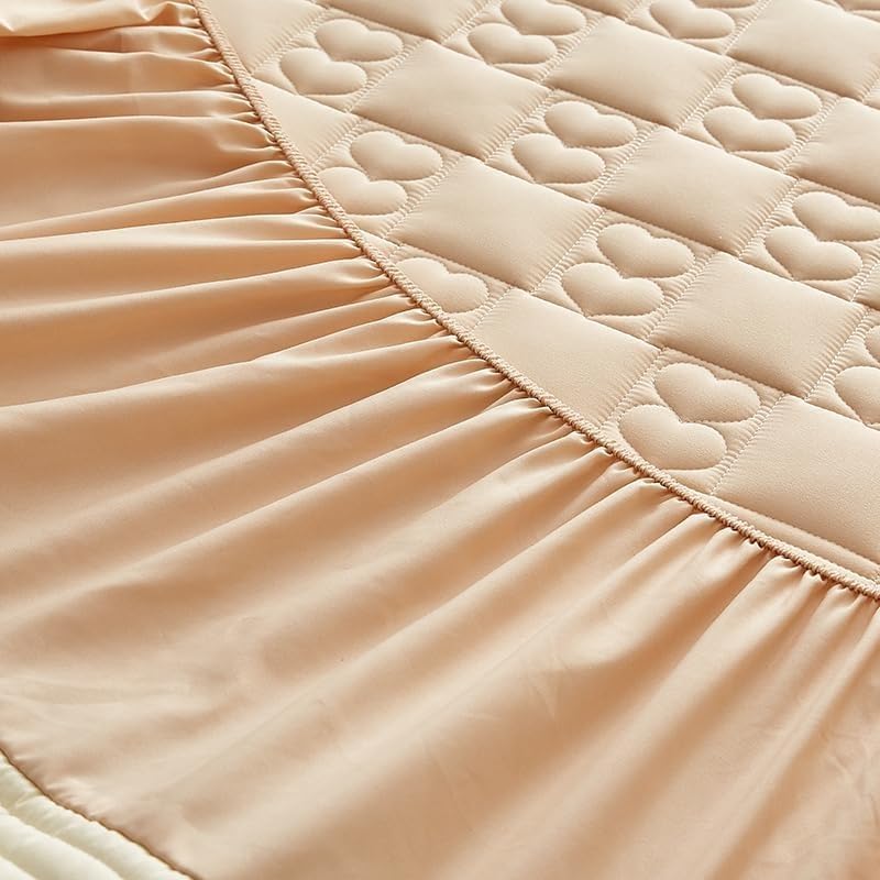Coprimaterasso Impermeabile, Copertura Completa con Angoli Elasticizzati e Tasche Profonde, Si Adatta a materassi Fino a 28 cm di Spessore, Morbido e Silenzioso (Kaki, 180x200 cm)