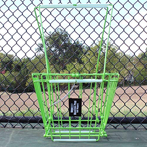 Oncourt Offcourt Tennis Masterpro Ball Basket – Easiest Way to Hold Tennis Balls/Height Adjustable/No Tool Assembly/Holds 100 Ball