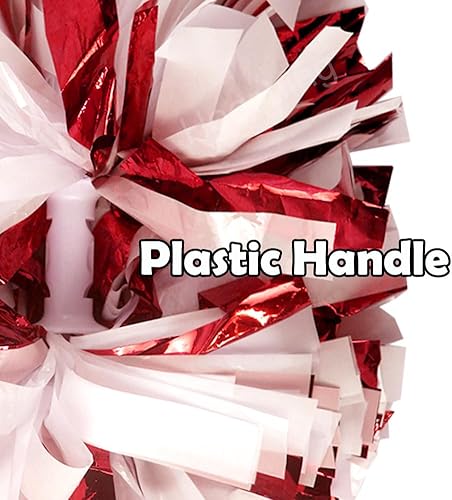 Miniatura 16 de Hooshing - Paquete de 2 pompones de animadora con mango tipo bastón, pompones para espíritu de equipo, deportes, bailes, animación, para niños